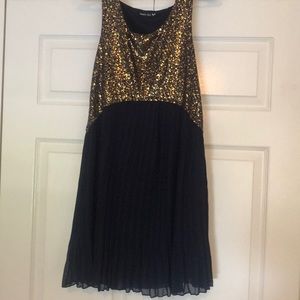 Sparkly blue and gold dress